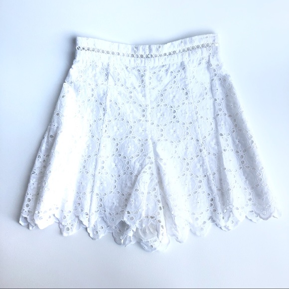 Zimmermann Pants - ZIMMERMANN Divinity Wheel Ivory Floral Shorts